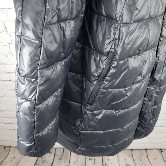 Luisa Viola Black Quilted Imbottito Full Zip & Snap Jacket Italy Made US Size 14 - Picture 9 of 16